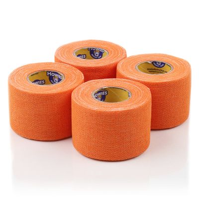 Howies Hockey Tape - Pro and Stretch Grip Hockey Tape (4 Pack) Coband Cohesive Wrap (Orange Pro)