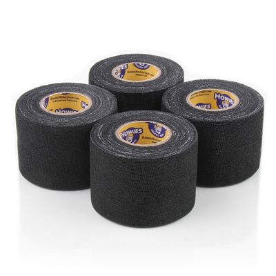 Howies Pro Grip or Stretch Hockey Tape  4 Pack  Premium Long-Lasting Stick Tape for Hockey, Lacrosse, and Sports  Strong Hold, Professional Feel, Easy Tear (Pro Grip, Black)