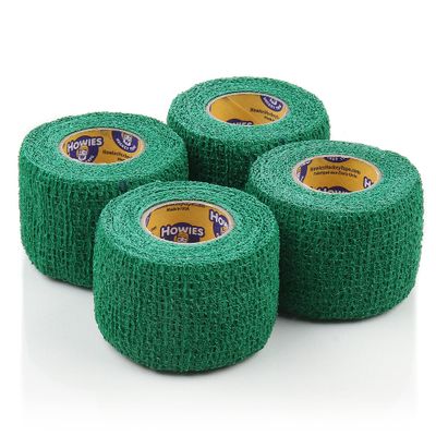 Howies Hockey Tape - Pro and Stretch Grip Hockey Tape (4 Pack) Coband Cohesive Wrap (Green Stretch)