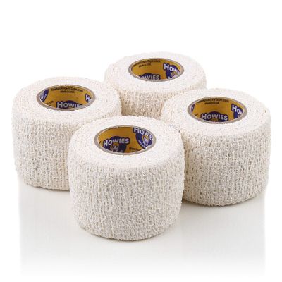 Howies Pro Grip or Stretch Hockey Tape  4 Pack  Premium Long-Lasting Stick Tape for Hockey, Lacrosse, and Sports  Strong Hold, Professional Feel, Easy Tear (Stretch Grip, White)