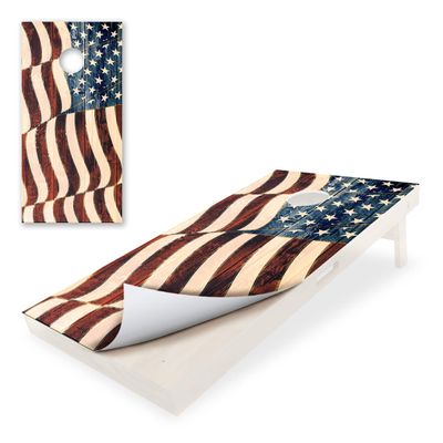 Cornhole Wraps and Decals - 35+ Designs Laminated Vinyl Skins for Boards - Premium Outdoor Bean Bag Toss Game Accessories
