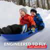 GoSports 2 Person Premium Snow Sled with Double Walled Construction, Pull Strap and Padded Seat - Blue view 4