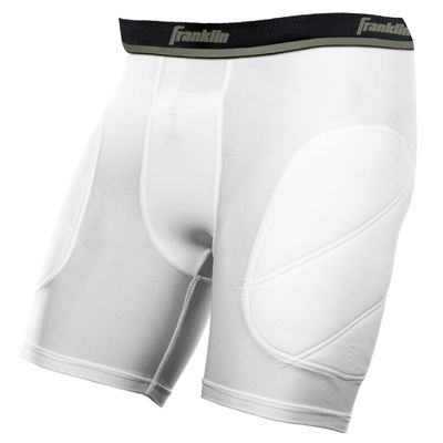 Franklin Sports Youth Baseball Sliding Shorts with Cup Holder- Compression Shorts Perfect For Baseball and Softball - Medium