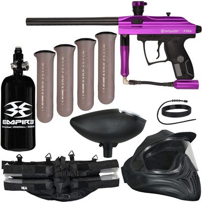 Action Village Kingman Spyder Xtra Legendary Paintball Gun Package Kit (Gloss Purple)