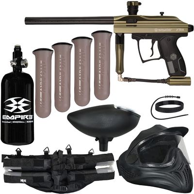 Action Village Kingman Spyder Xtra Legendary Paintball Gun Package Kit (Gloss Olive)