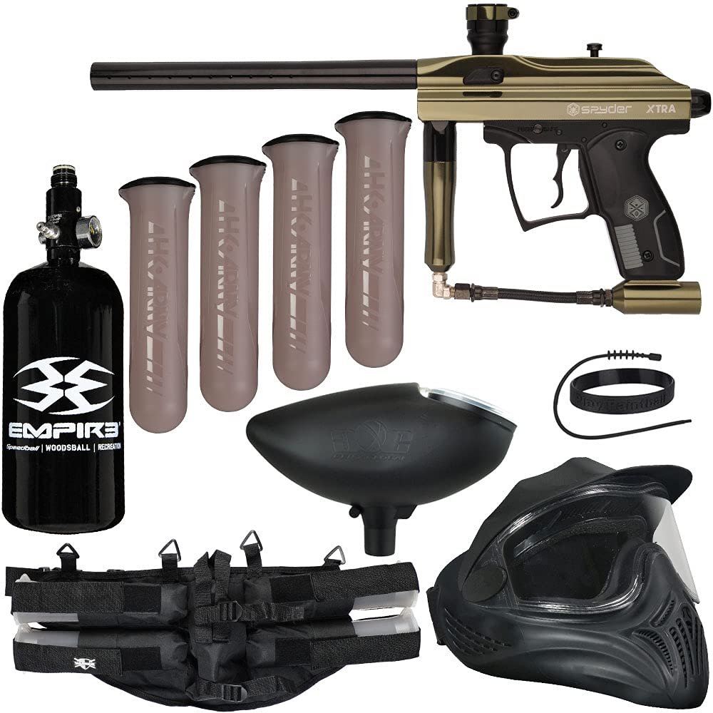 Action Village Kingman Spyder Xtra Legendary Paintball Gun Package Kit (Gloss Olive)