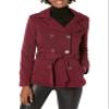JOUJOU Womens Stylish Luxury Fashion Plaid Jacket, Medium Red, X-Small view 1