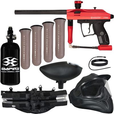 Action Village Kingman Spyder Xtra Legendary Paintball Gun Package Kit (Gloss Red)