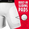 Franklin Sports Youth Baseball Sliding Shorts with Cup Holder- Compression Shorts Perfect For Baseball and Softball - Large view 2