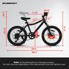 Elecony Ecarpat 20 Inch Boys Girls Bike, Kids Mountain Bike Ages 8-12, 7 Speed Teenager Boys Girls Bicycle, Front Suspension, Front Disc Brake, 14 Inch Height Steel Frame (White, 20 Inch) view 2