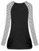 AxByCzD Maternity Shirts for Women Long Sleeve Crew Neck Raglan Breastfeeding Tops Loose Fit Fall Winter Nursing T-Shirts Black X-Large view 3