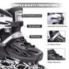 METROLLER Inline Skates for Girls and Boys, Women, Men 4 Sizes Adjustable Inline Skates with Light Up Wheels, Illuminating Beginner Skates for Kids & Adult Youth. view 3