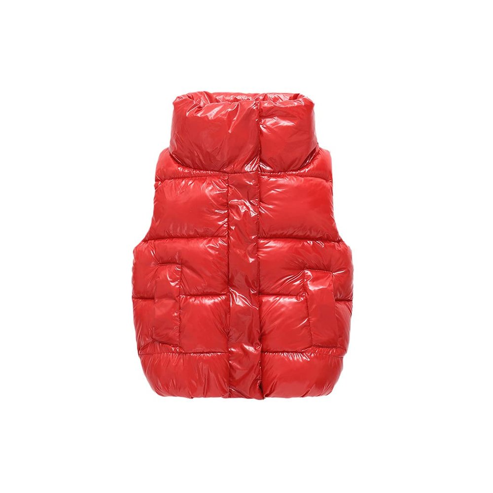 Children's Vest Parent-Child Wear Shiny Boys Girls Outing 4-14 Kids Cotton Vest Red 4T