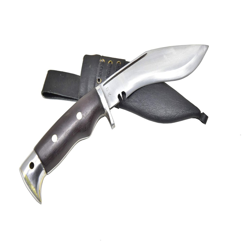 GK&CO. Kukri House Authentic Kukri/Khukuri 5 Inch Blade American Eagle Kukri-Full Tang Wooden Handle, Leather Sheath Khukuri- Handmade in Nepal Imported