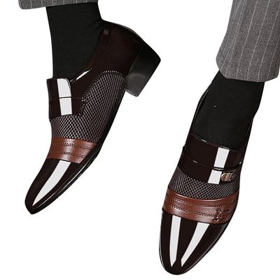 Hbeylia Men's Oxfords Dress Shoes Classic Fashion Formal Pu Leather Tuxedo Oxford Wingtip Dress Shoes For Men Business Office Work Wedding Party