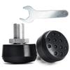 Gefemini 2 Pcs 85A Roller Skates Toe Stops with 9/16" Bolt Adjustable Rubber Brake Block Stoppers for Quad Skates High-Elastic Skates with Wrench(Black Round with Hole Brake Head 2+Wrench) view 1