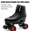 Gefemini 2 Pcs 85A Roller Skates Toe Stops with 9/16" Bolt Adjustable Rubber Brake Block Stoppers for Quad Skates High-Elastic Skates with Wrench(Black Round with Hole Brake Head 2+Wrench) view 2