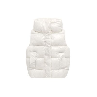 FLZS Children's Vest Parent-Child Wear Shiny Boys Girls Outing 4-14 Kids Cotton Vest White 7T