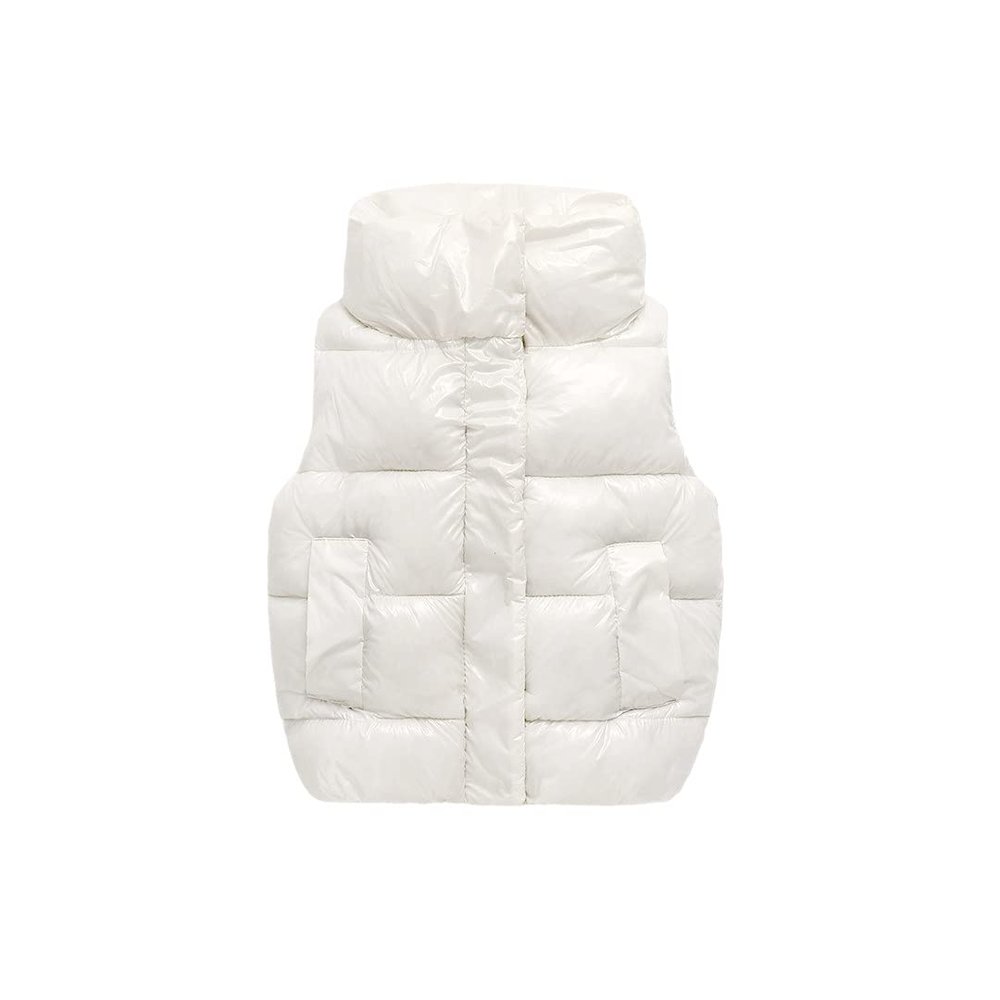 FLZS Children's Vest Parent-Child Wear Shiny Boys Girls Outing 4-14 Kids Cotton Vest White 7T