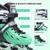 METROLLER Inline Skates for Girls and Boys, Women, Men 4 Sizes Adjustable Inline Skates with Light Up Wheels, Illuminating Beginner Skates for Kids & Adult Youth. view 4