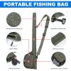 Doorslay Fishing Rod Case Fishing Pole Bag with Reel Pouch Fly Fishing Bag for 9FT 2 Pieces/4Pieces Rod Fishing Rod Bag view 2