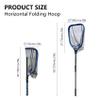 Black Paw Fish Landing Ne Easy Fold Square Sliding Net Rubber Coated 3-D Net Bag, Super Strong, Telescopic Pole Handle, Extend to 83 Inch view 2