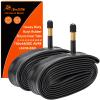 700C Heavy Duty Bike Tubes 700x44C/45C/48C/50C AV48 Schrader Valve (44/50-622) 700C Bicycle Inner Tubes Compatible with 700 x 44C 700x45C 700x46C 700x48C 700x50C 281 1/2 Bike Tire Tubes 2-PCS view 1
