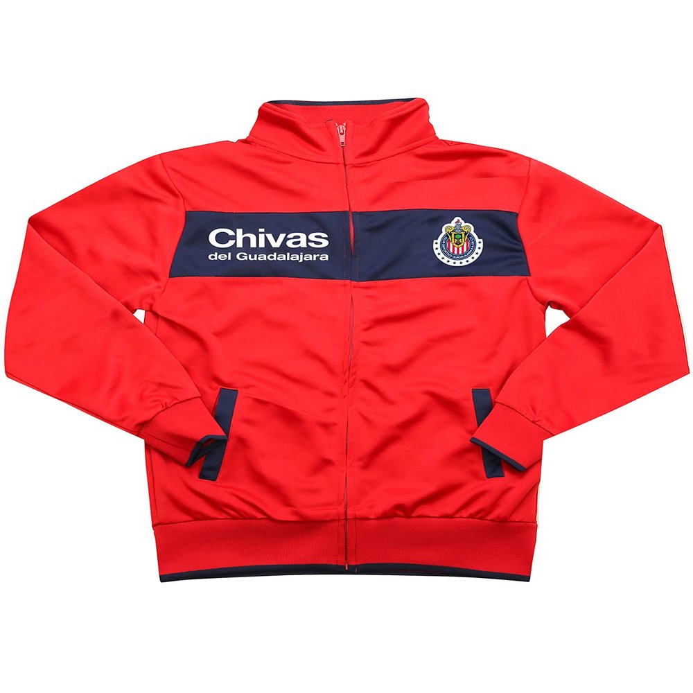 Icon Sports Liga MX Jacket Official Boys Casual Full Zip Up Track Jackets Mexicana De Ftbol Asociacin Soccer Youth Top (Chivas De Guadalajara_Red, X-Large)