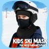 Kids Balaclava Ski Mask (with Breathable Holes) Windproof Winter Fleece Neck Face Warmer Boys Girls Black view 4
