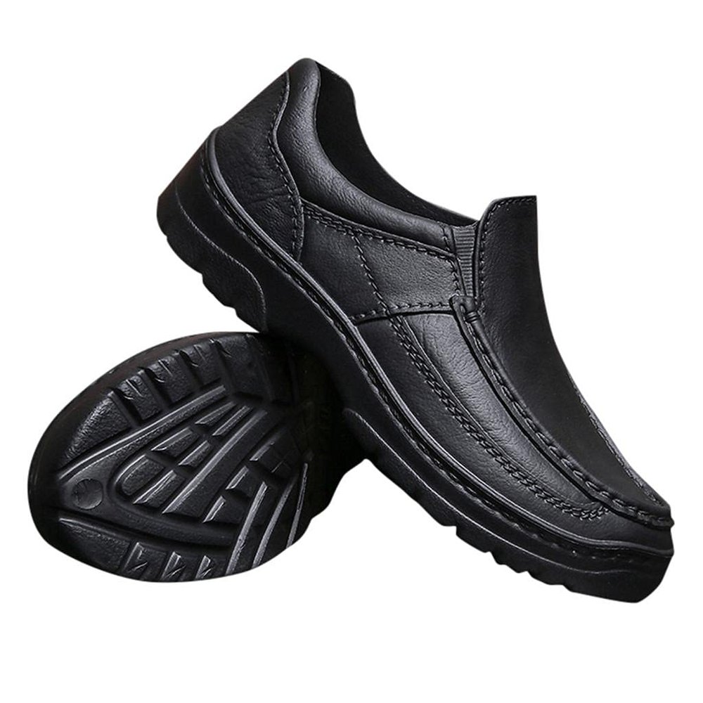 Hbeylia Slip On Loafers for Men Fashion Casual Waterproof Leather Walking Driving Shoes Soft Comfortable Memory Foam Low Top Fashion Sneakers Boat Shoes for Male