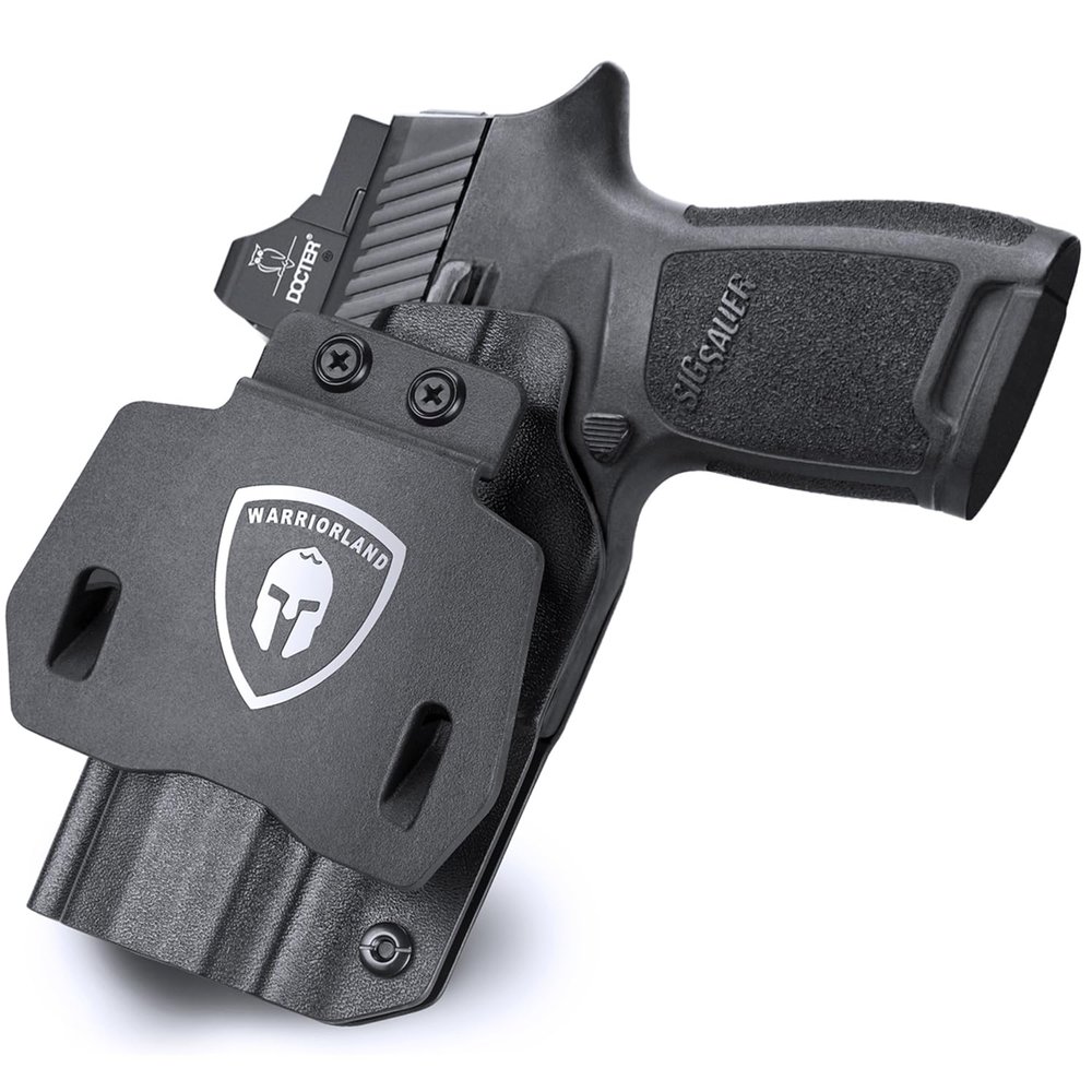WARRIORLAND OWB Kydex Holster with Optic Cut, Compatible with Sig P320 Full Size / M17 / P320 Compact /M18 / P320 X Carry Pistol, Adjustable Cant and Retention, Right Hand
