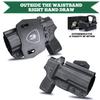 WARRIORLAND OWB Kydex Holster with Optic Cut, Compatible with Sig P320 Full Size / M17 / P320 Compact /M18 / P320 X Carry Pistol, Adjustable Cant and Retention, Right Hand view 4