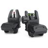 Aecktech Fiber Optic Sights,with Green and Red Full Fiber Optics Dots Polymer Fiber Optics Sights Front and Rear Backup Sights (Black-2) view 1