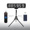 GANXIN 5 Inch LED Race Clock with Tripod for Running Events,Marathon Countdown Clock,Gym Timer Clock,Count Up,Stopwatch,Wireless Remote Control&APP Control,5 Levels Brightness Adjustable (White) view 2