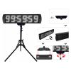 GANXIN 5 Inch LED Race Clock with Tripod for Running Events,Marathon Countdown Clock,Gym Timer Clock,Count Up,Stopwatch,Wireless Remote Control&APP Control,5 Levels Brightness Adjustable (White) view 3