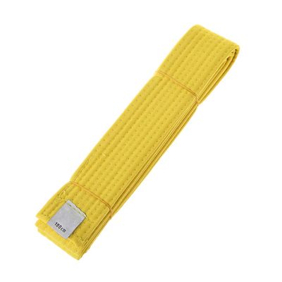 QUQUTWO Professional Taekwondo Belt Karate Judo Double Wrap Martial Arts Stripe Sports Belt 1.8m/2.8m Yellow Belt
