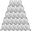 PLULON 25 Pcs White Drawstring Backpack Bags Bulk String Backpack Cinch Sack Pull Sport Gym Backpack Bags for Yoga Traveling Outdoor Sports view 1