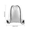 PLULON 25 Pcs White Drawstring Backpack Bags Bulk String Backpack Cinch Sack Pull Sport Gym Backpack Bags for Yoga Traveling Outdoor Sports view 2
