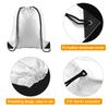 PLULON 25 Pcs White Drawstring Backpack Bags Bulk String Backpack Cinch Sack Pull Sport Gym Backpack Bags for Yoga Traveling Outdoor Sports view 3