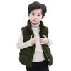 FLZS Children Stand Collar Vests Boys Girls Down Waistcoat Jacket Warm Outerwear Army Green 5T view 1