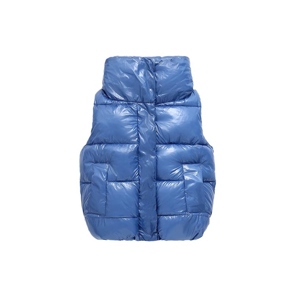 FLZS Children's Vest Parent-Child Wear Shiny Boys Girls Outing 4-14 Kids Cotton Vest Bule 9T