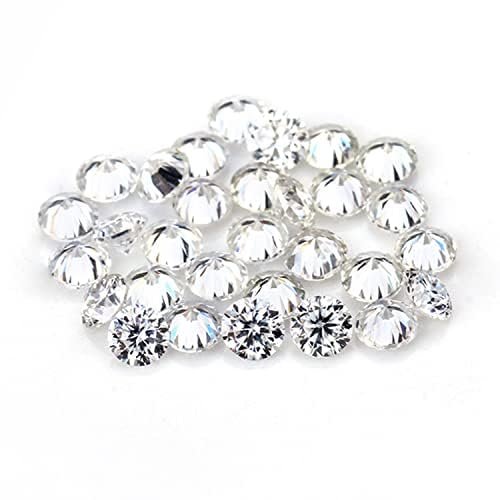 1.0 Carat Per Pack Small Size from 0.7mm to 3.0mm Loose Moissanite Gemstones D Colorless VVS1 Excellent Round Cut for Custom Diamond Jewely (1.0)