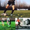 Football Training Equipment | Speed Agility Training Set, Including 1 Agility Ladder, 4 Steel Piles,12 Disc Cones ,1 Resistance Umbrella .| for Athletes/Sports Including Football & Basketball(Yellow) view 2