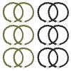 Molain 12 Pcs Boot Blousers Straps Elastic Boot Bands Shoelace Boot Blousing Straps Garters with Metal Hooks for Navy Army Air Force Camping Climbing Tools (Green/black) view 1