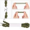 Molain 12 Pcs Boot Blousers Straps Elastic Boot Bands Shoelace Boot Blousing Straps Garters with Metal Hooks for Navy Army Air Force Camping Climbing Tools (Green/black) view 4
