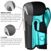 FISTRAGE Boxing Gloves Metallic Leather MMA Training Muay Thai Kick Boxing Sparring Heavy Bag Workout Glove Mitts for Men & Women (FluoroGreen-Black, 10 OZ) view 4