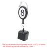 VGEBY Portable Retractable Billiards Snooker Pool Rod Chalk Holder Retractable Drawing Belt Clip Key Loop Black view 3