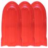 Superio Toboggan Snow Sleds, 3 Pack- 46 Plastic Open Back Slider for Kids and Adults- Heavy Duty Sleds with Holes for Pull Ropes (Ropes Excluded) for Downhill Sledding, Winter Outdoor Sports, (Red) view 1
