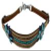 Showman 3D Teal Flower Leather Wither Strap view 1