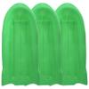 Superio Toboggan Snow Sleds, 3 Pack- 46 Plastic Open Back Slider for Kids and Adults- Heavy Duty Sleds with Holes for Pull Ropes (Ropes Excluded) for Downhill Sledding, Winter Outdoor Sports, (Green) view 1